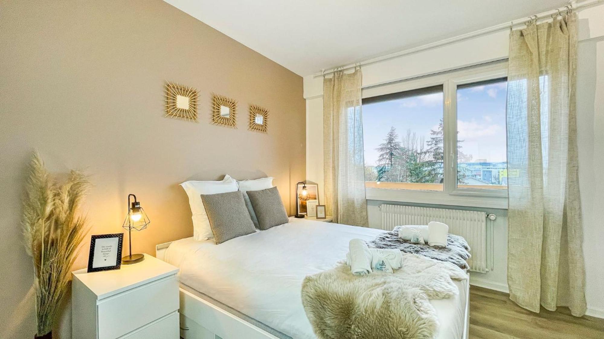 Homey La Coloc Mugi - Colocation Haut De Gamme - Chambres Privees - Balcon - Wifi Et Netflix - Proche Transports Commun Annemasse Ngoại thất bức ảnh