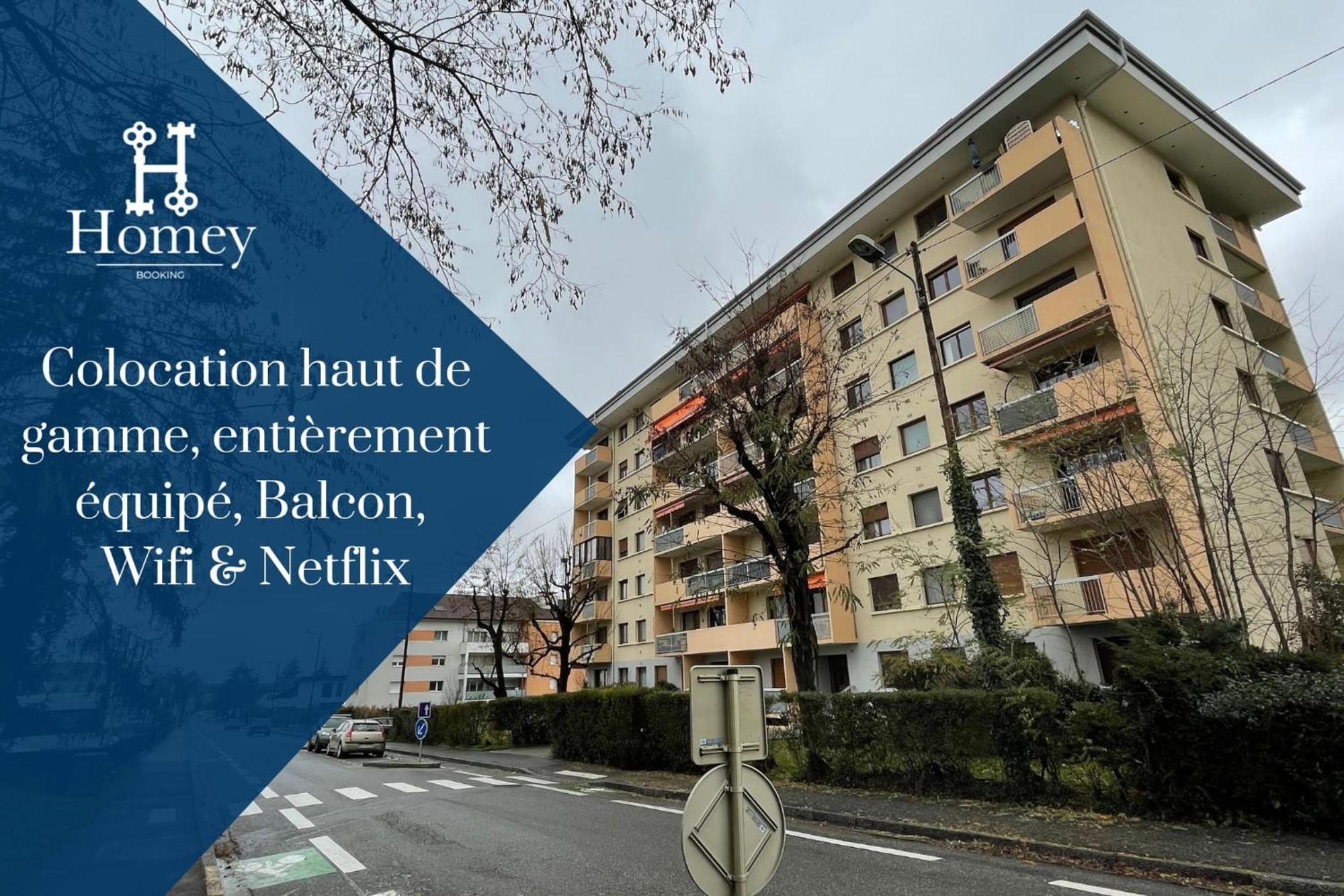 Homey La Coloc Mugi - Colocation Haut De Gamme - Chambres Privees - Balcon - Wifi Et Netflix - Proche Transports Commun Annemasse Ngoại thất bức ảnh